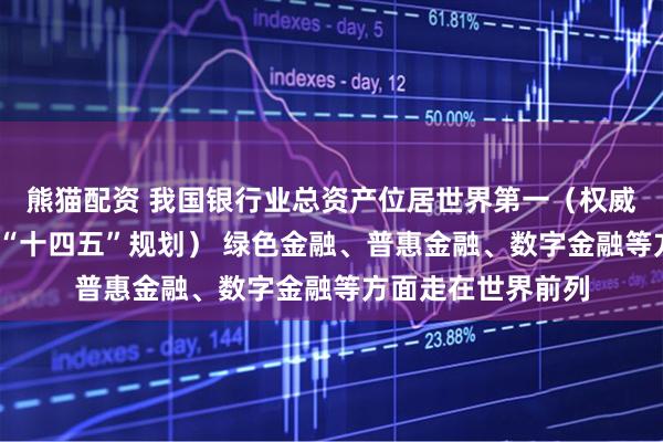 熊猫配资 我国银行业总资产位居世界第一（权威发布·高质量完成“十四五”规划） 绿色金融、普惠金融、数字金融等方面走在世界前列