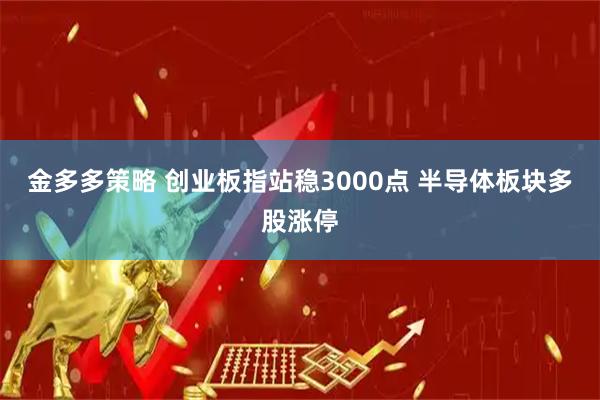 金多多策略 创业板指站稳3000点 半导体板块多股涨停