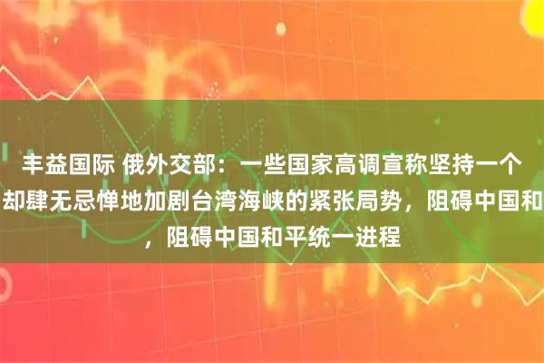 丰益国际 俄外交部：一些国家高调宣称坚持一个中国原则，却肆无忌惮地加剧台湾海峡的紧张局势，阻碍中国和平统一进程